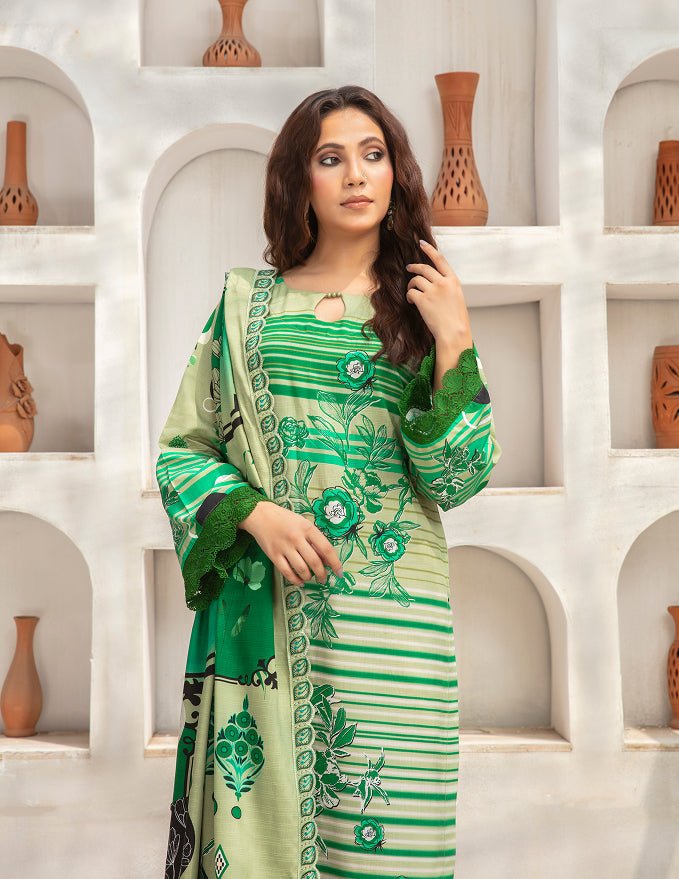 ALEEZAY Viscose EMB Shirt & Dupatta VOL - 2462 - Libaas Fabrics
