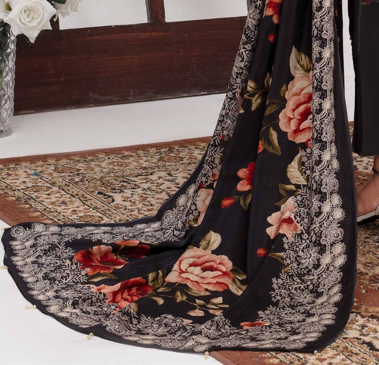 ALEEZAY Viscose EMB Shirt & Dupatta VOL - 2471 - Libaas Fabrics