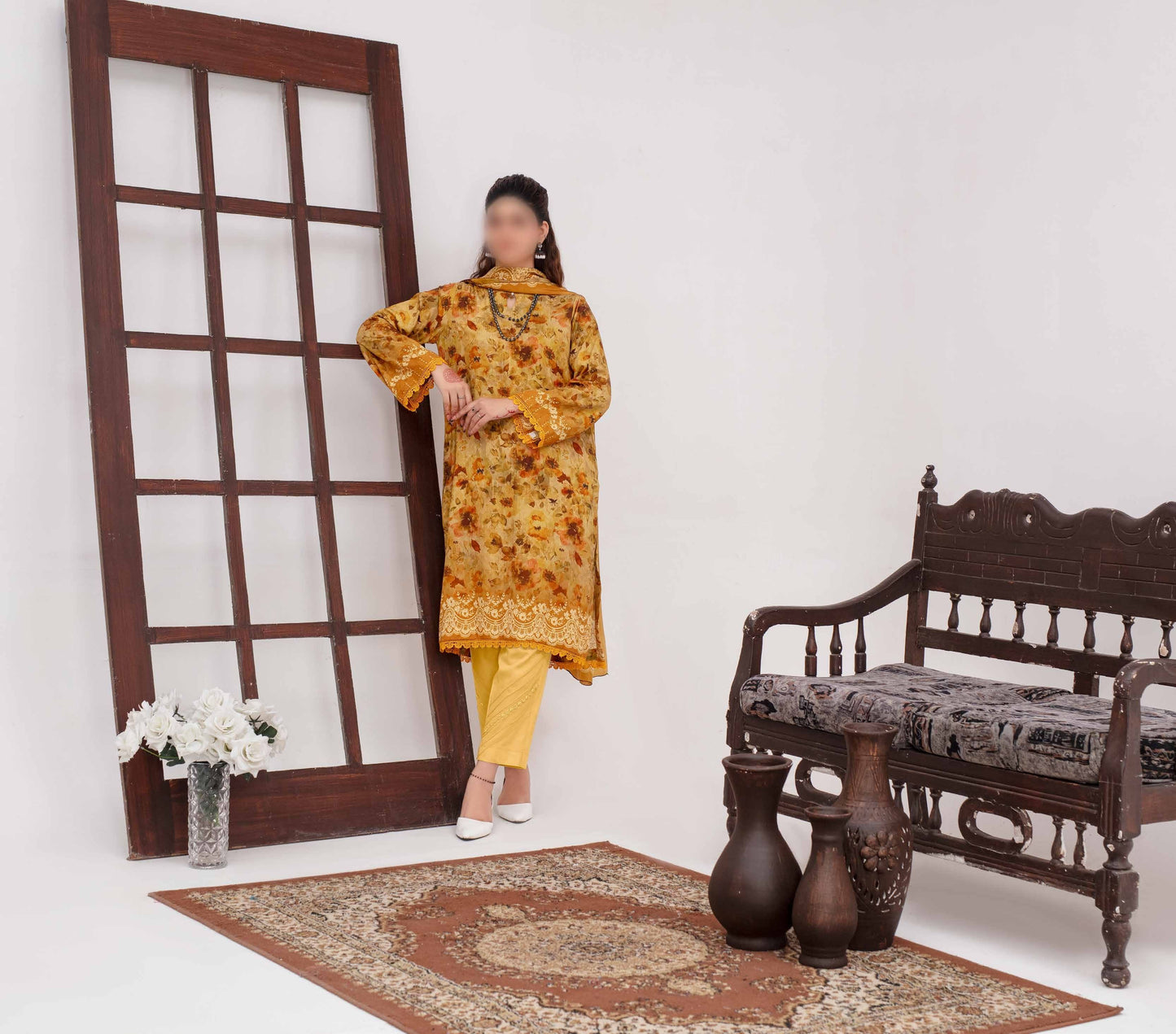 ALEEZAY Viscose EMB Shirt & Dupatta VOL - 2471 - Libaas Fabrics