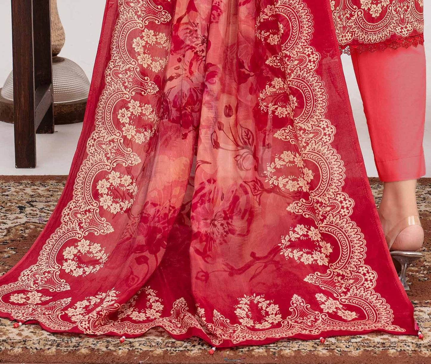 ALEEZAY Viscose EMB Shirt & Dupatta VOL - 2471 - Libaas Fabrics