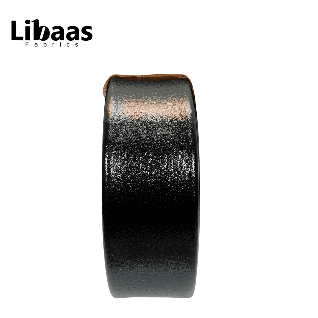 Black Genuine Leather Belt with Ornate Gunmetal Buckle - Libaas Fabrics