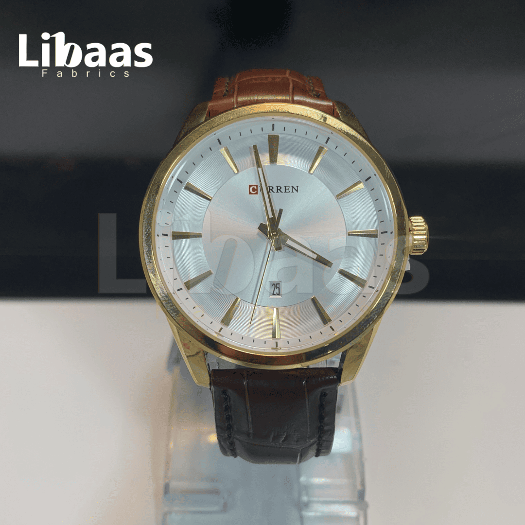 CURREN MEN'S LEATHER STRAP ELEGANT WATCH - Libaas Fabrics