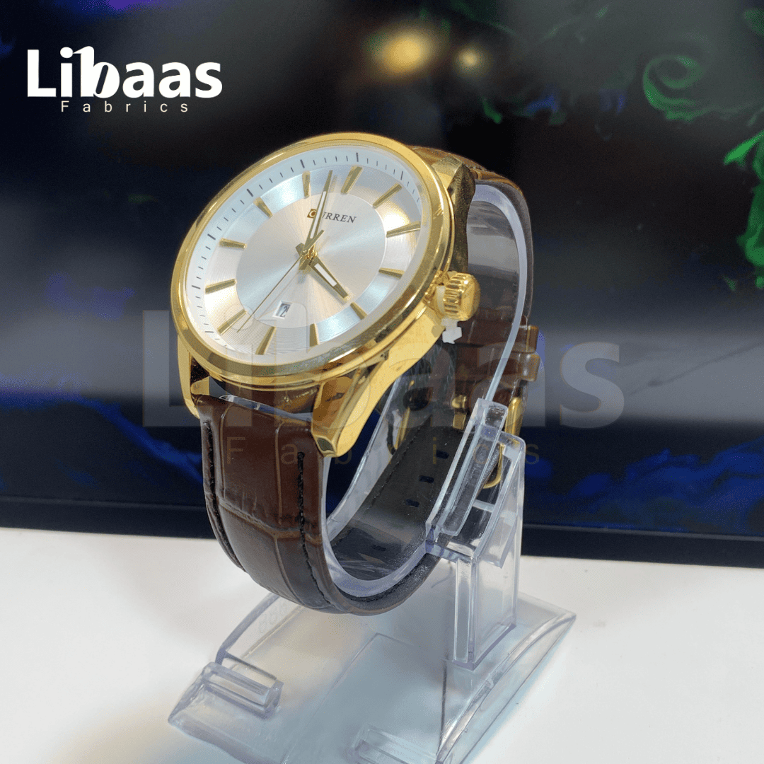 CURREN MEN'S LEATHER STRAP ELEGANT WATCH - Libaas Fabrics