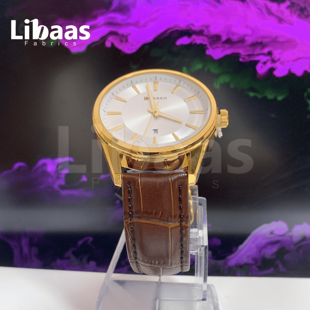 CURREN MEN'S LEATHER STRAP ELEGANT WATCH - Libaas Fabrics