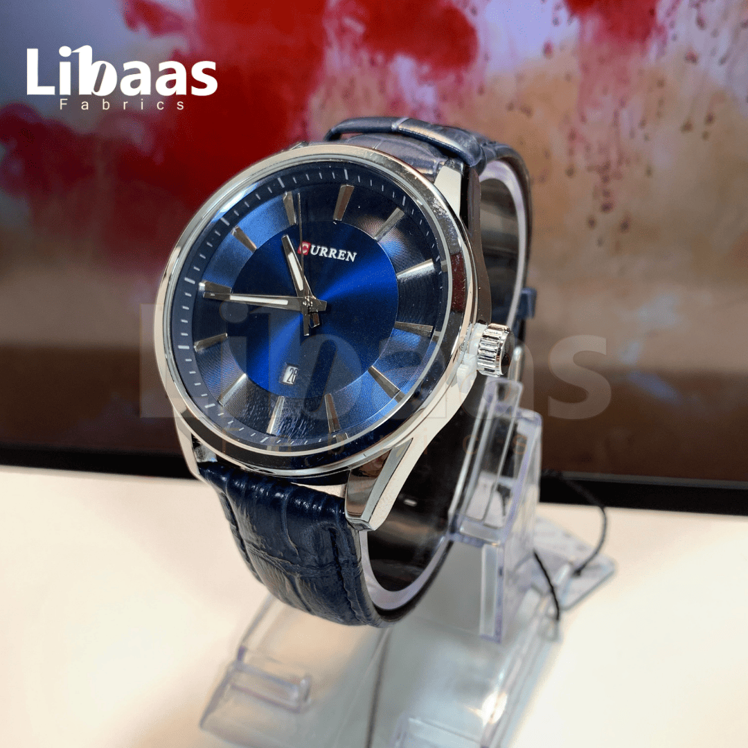 CURREN MEN'S LEATHER STRAP PREMIUM WATCH - Libaas Fabrics
