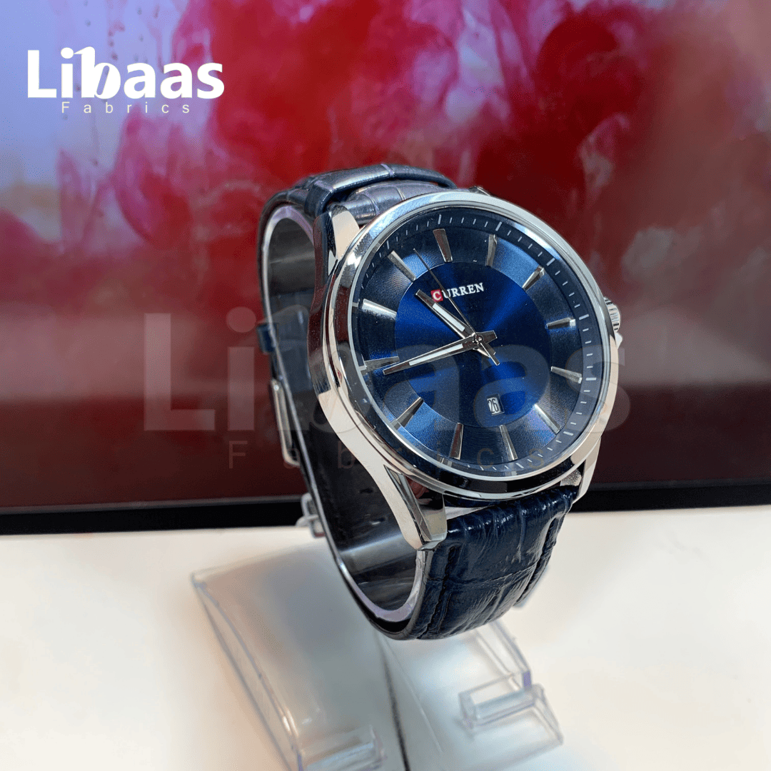 CURREN MEN'S LEATHER STRAP PREMIUM WATCH - Libaas Fabrics