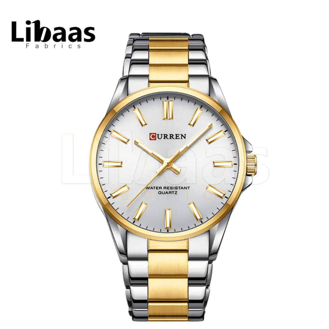 CURREN MEN'S QUARTZ WATER RESISTANT STAINLESS STEEL WATCH - Libaas Fabrics