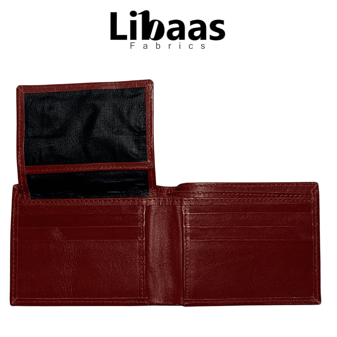 JG Design Premium Men's Wallet – Classic Red - Libaas Fabrics