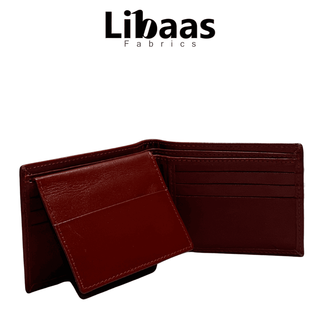 JG Design Premium Men's Wallet – Classic Red - Libaas Fabrics