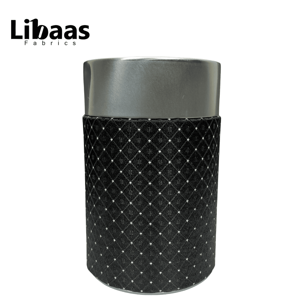 Luxury 3 - Piece Tie Set – Black with Diamond Grid Texture - Libaas Fabrics