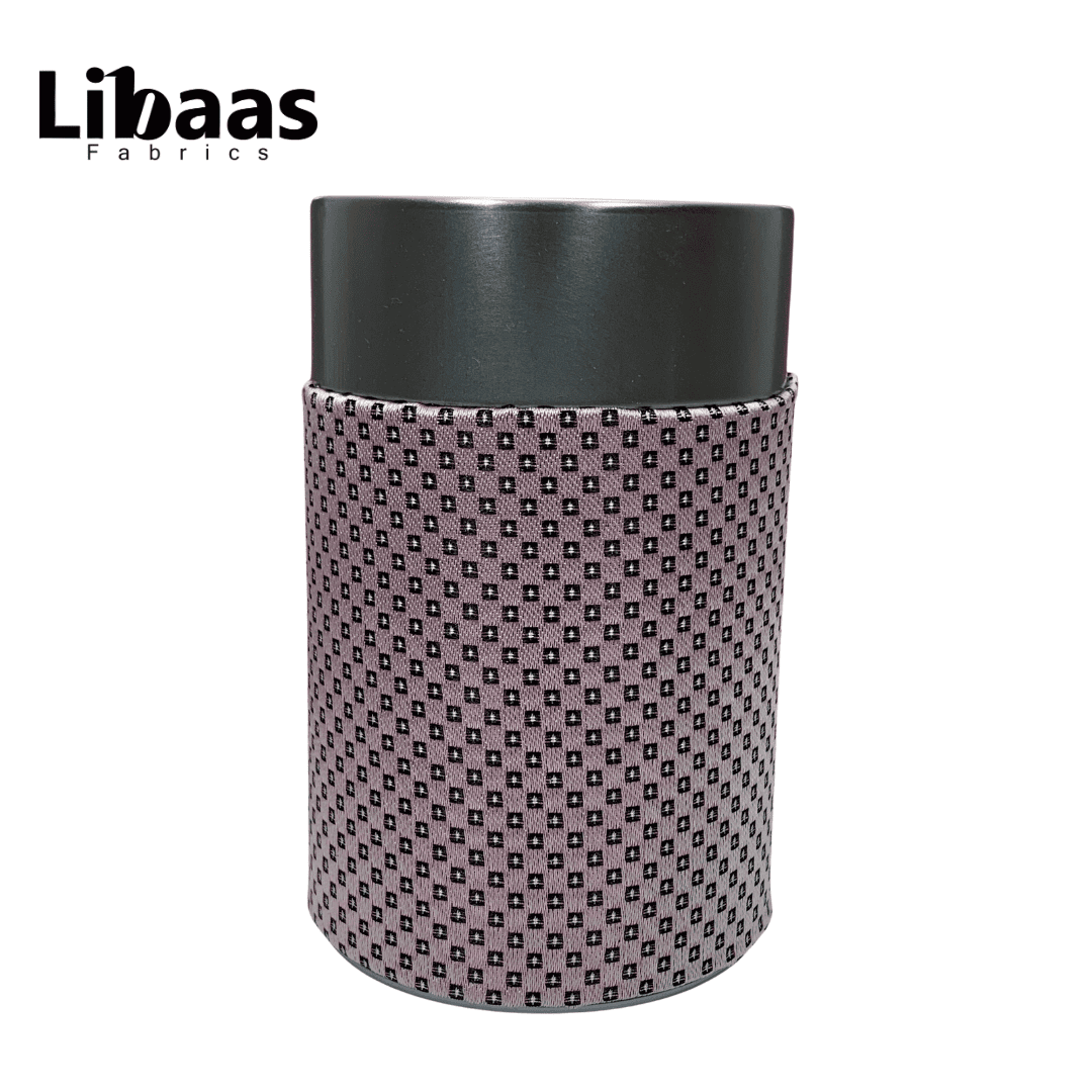 Luxury 3 - Piece Tie Set – Blush Pink with Black Diamond Pattern - Libaas Fabrics