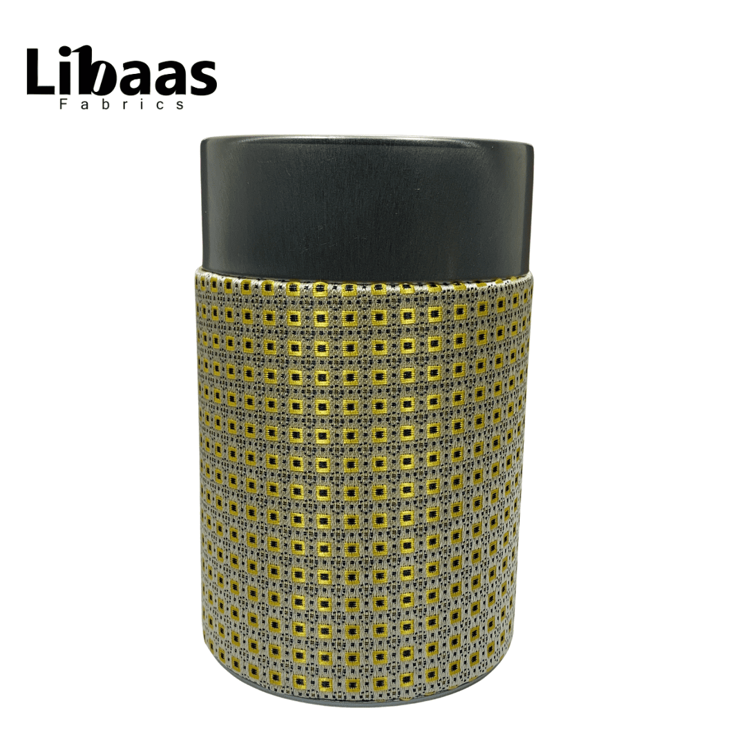 Luxury 3 - Piece Tie Set – Yellow with Vintage Floral Motif - Libaas Fabrics