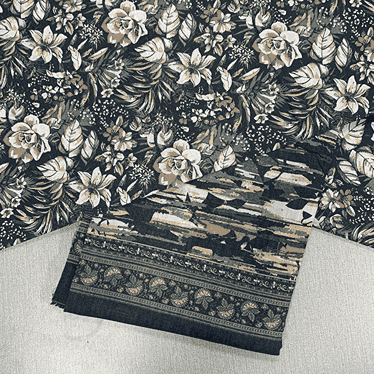 Safina Printed Khaddar 3 Piece (Unstitched) – Shirt, Dupatta & Trouser - Libaas Fabrics