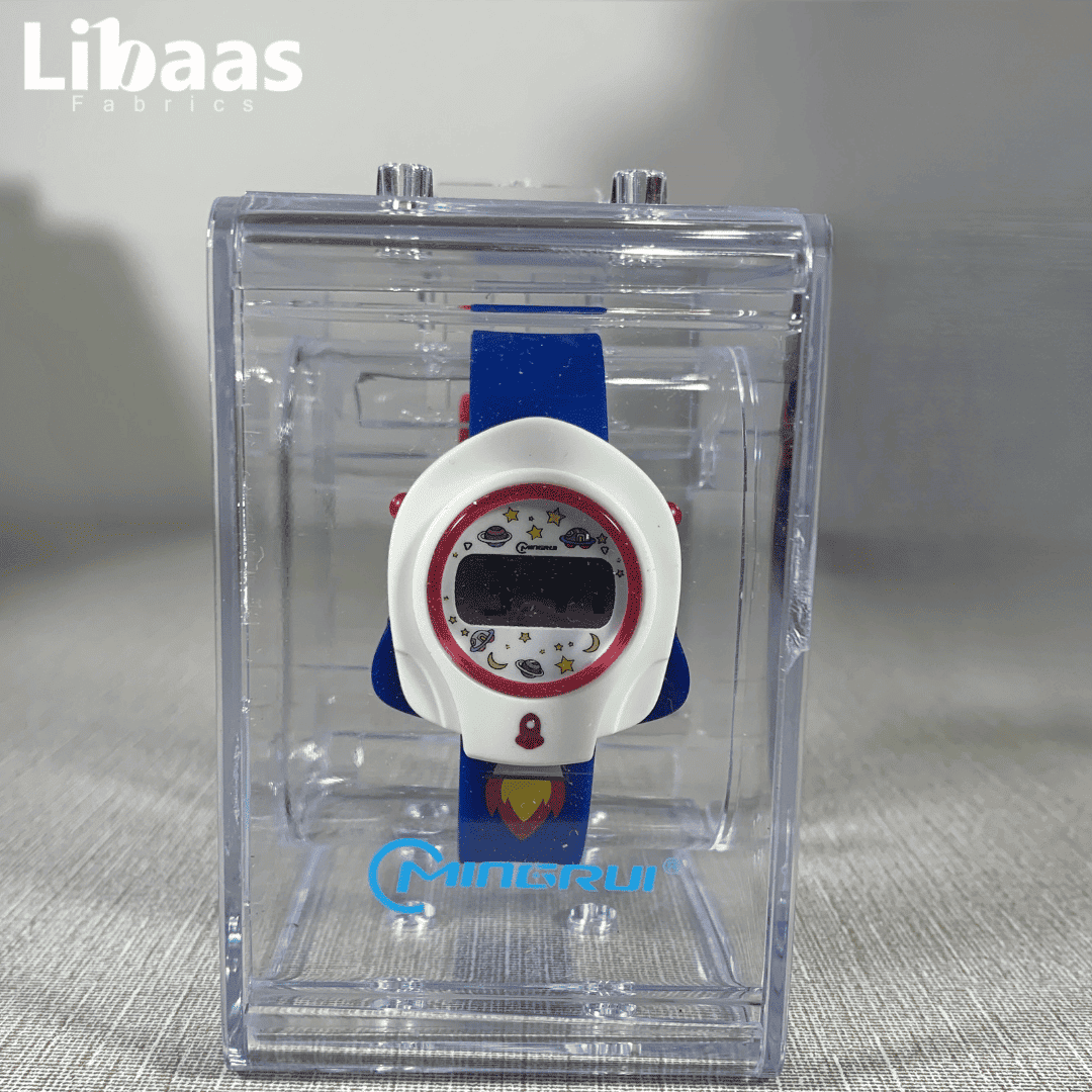 Space - Themed Blue & White Kids Watch - Libaas Fabrics