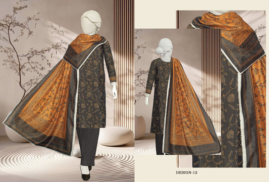 JHURMAT – Printed Khaddar & Zarri Collection (Unstitched)