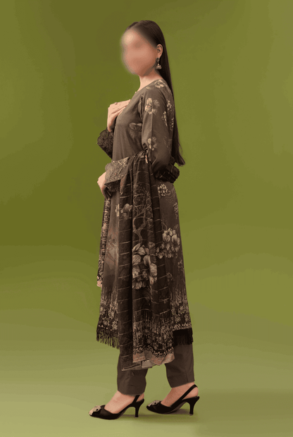 ALEEZAY Viscose EMB Shirt & Dupatta (Unstitched) - Libaas Fabrics