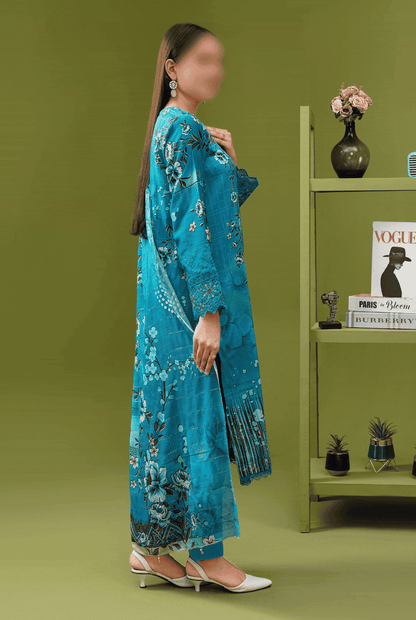 ALEEZAY Viscose EMB Shirt & Dupatta (Unstitched) - Libaas Fabrics