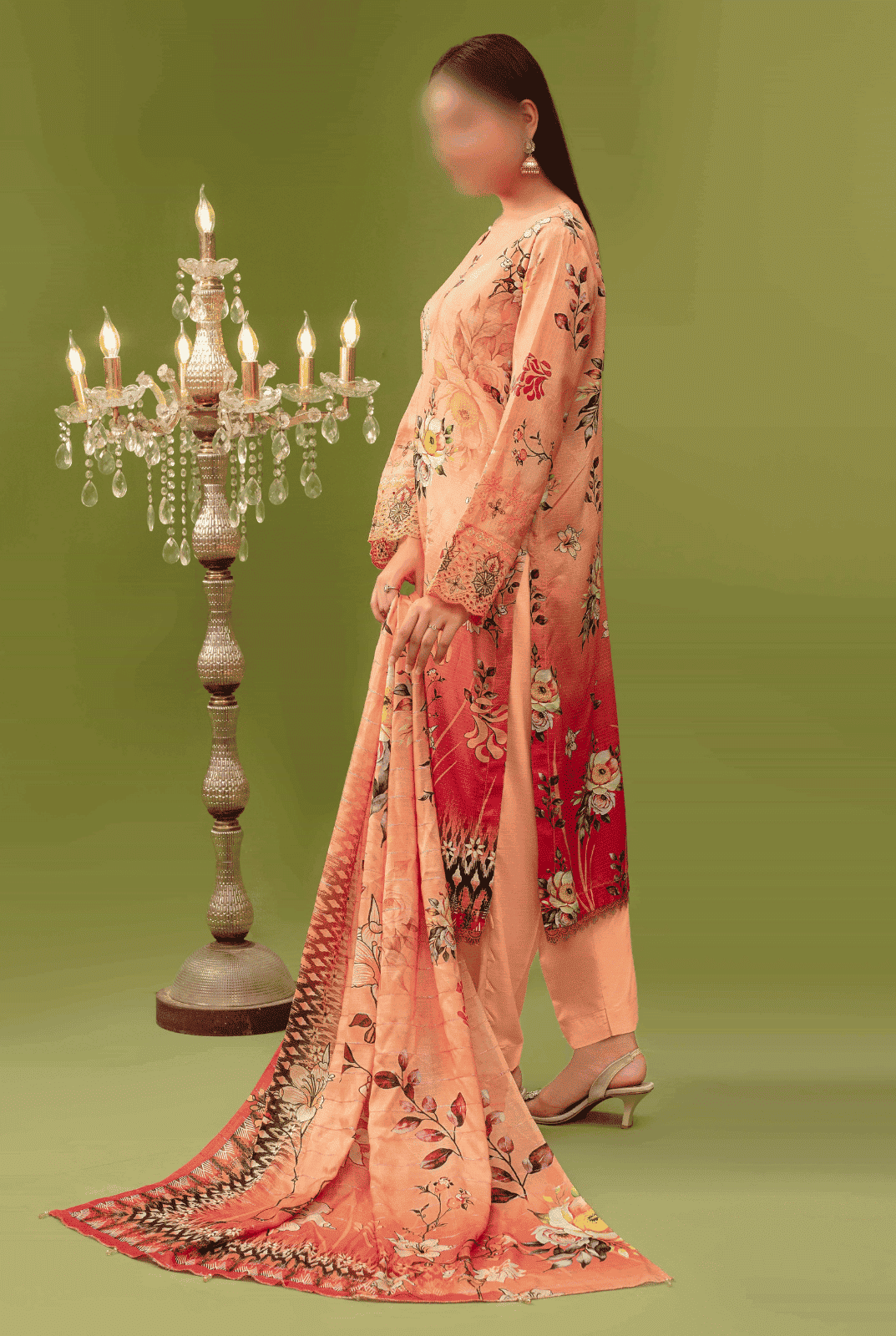 ALEEZAY Viscose EMB Shirt & Dupatta (Unstitched) - Libaas Fabrics