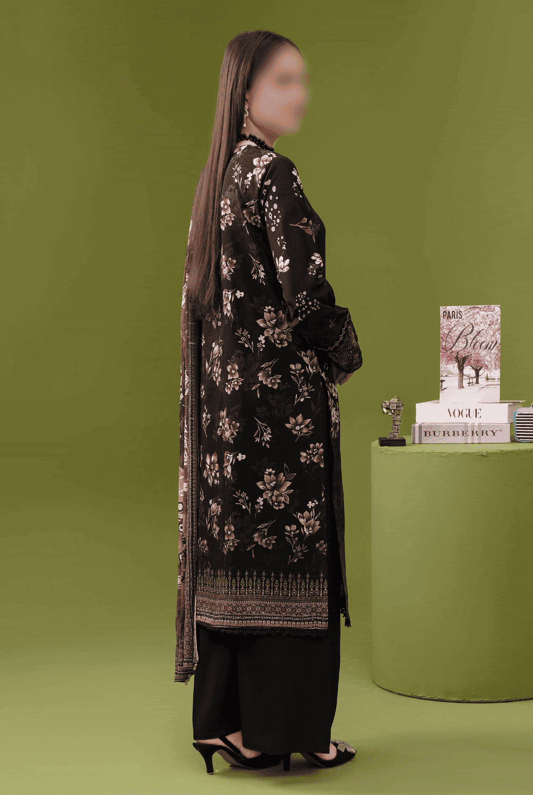 ALEEZAY Viscose EMB Shirt & Dupatta (Unstitched) - Libaas Fabrics