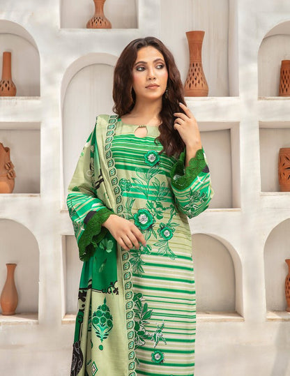 ALEEZAY Viscose EMB Shirt & Dupatta VOL - 2462 - Libaas Fabrics
