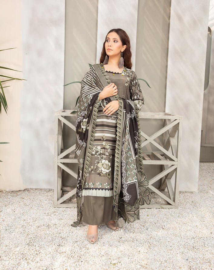 ALEEZAY Viscose EMB Shirt & Dupatta VOL - 2462 - Libaas Fabrics