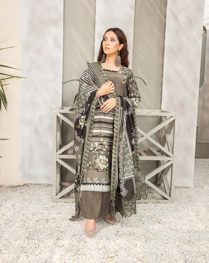 ALEEZAY Viscose EMB Shirt & Dupatta VOL - 2462 - Libaas Fabrics