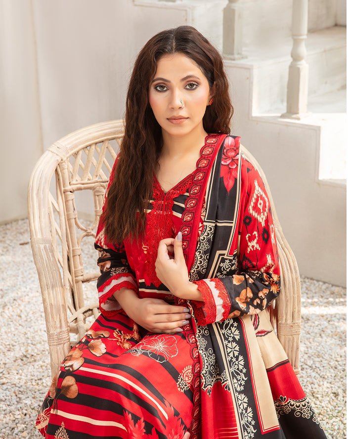 ALEEZAY Viscose EMB Shirt & Dupatta VOL - 2462 - Libaas Fabrics