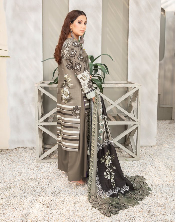 ALEEZAY Viscose EMB Shirt & Dupatta VOL - 2462 - Libaas Fabrics