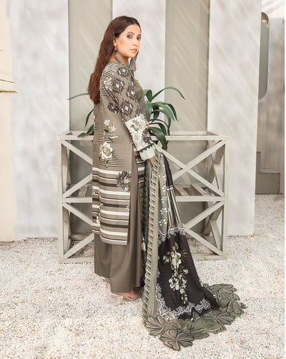 ALEEZAY Viscose EMB Shirt & Dupatta VOL - 2462 - Libaas Fabrics