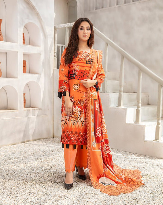 ALEEZAY Viscose EMB Shirt & Dupatta VOL - 2462 - Libaas Fabrics