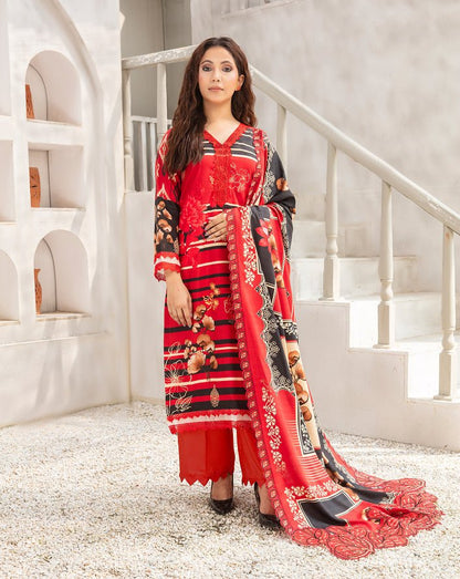 ALEEZAY Viscose EMB Shirt & Dupatta VOL - 2462 - Libaas Fabrics