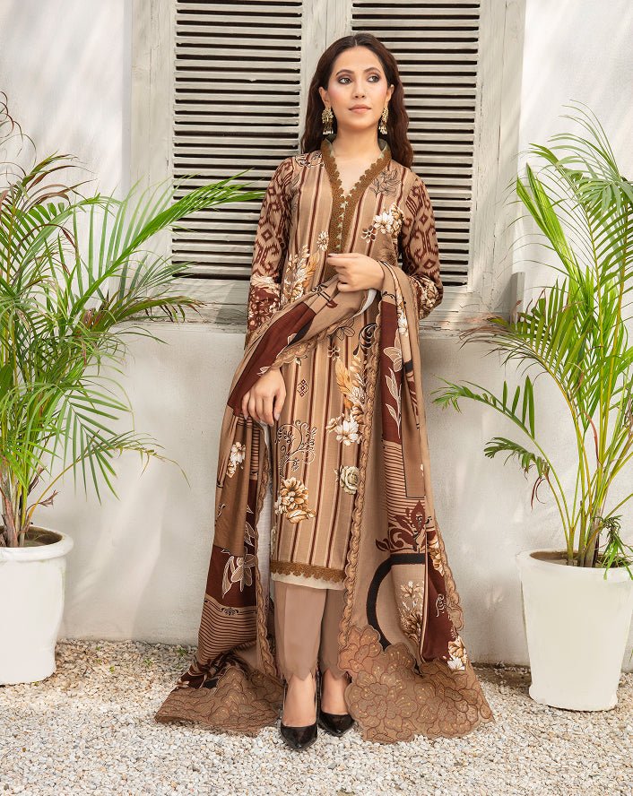 ALEEZAY Viscose EMB Shirt & Dupatta VOL - 2462 - Libaas Fabrics