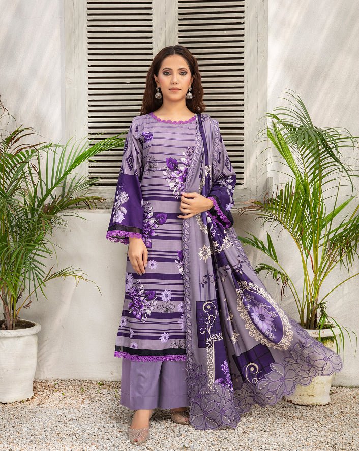 ALEEZAY Viscose EMB Shirt & Dupatta VOL - 2462 - Libaas Fabrics