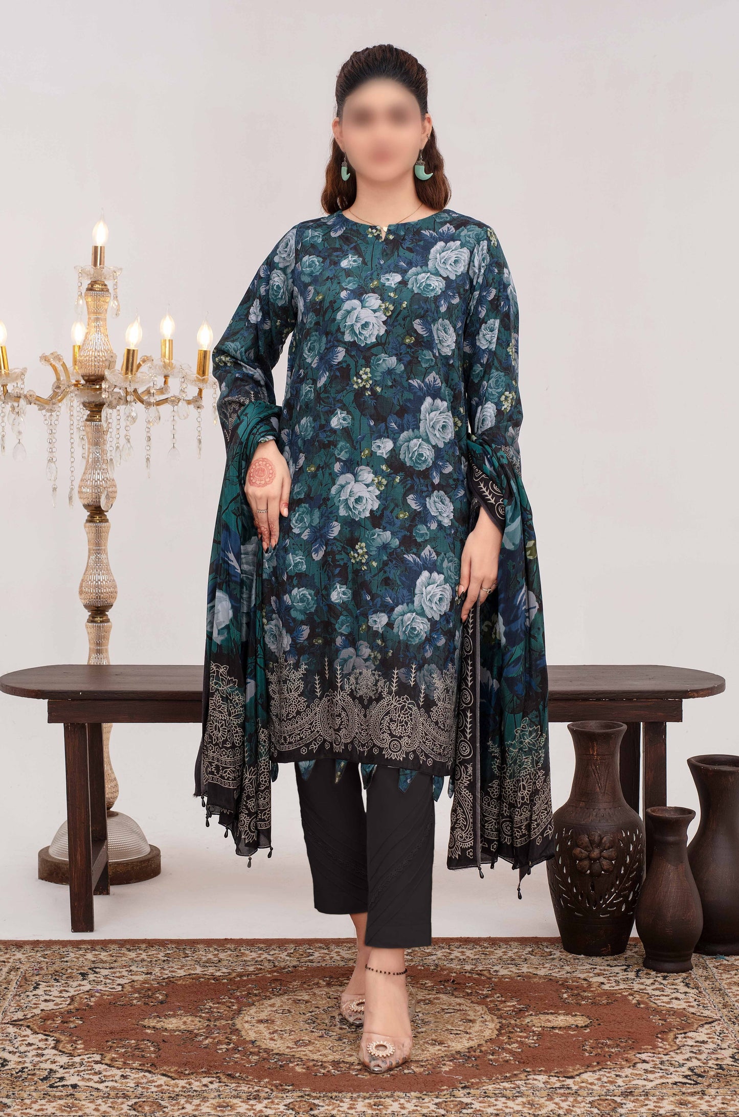 ALEEZAY Viscose EMB Shirt & Dupatta VOL - 2471 - Libaas Fabrics