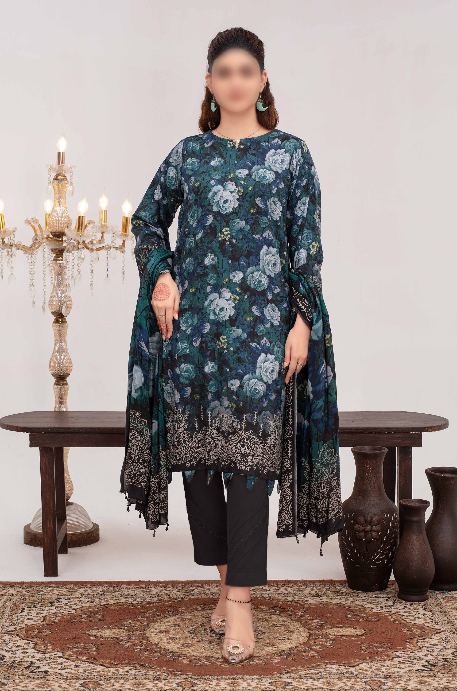 ALEEZAY Viscose EMB Shirt & Dupatta VOL - 2471 - Libaas Fabrics