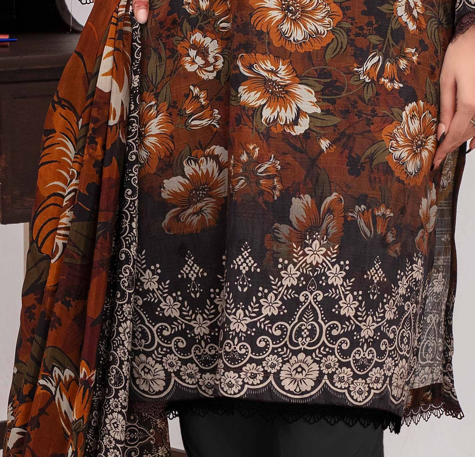 ALEEZAY Viscose EMB Shirt & Dupatta VOL - 2471 - Libaas Fabrics