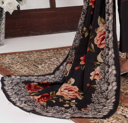 ALEEZAY Viscose EMB Shirt & Dupatta VOL - 2471 - Libaas Fabrics