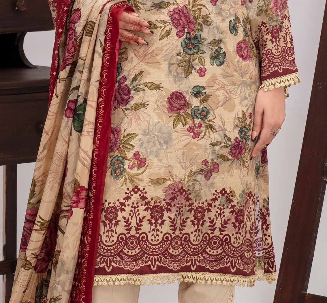 ALEEZAY Viscose EMB Shirt & Dupatta VOL - 2471 - Libaas Fabrics