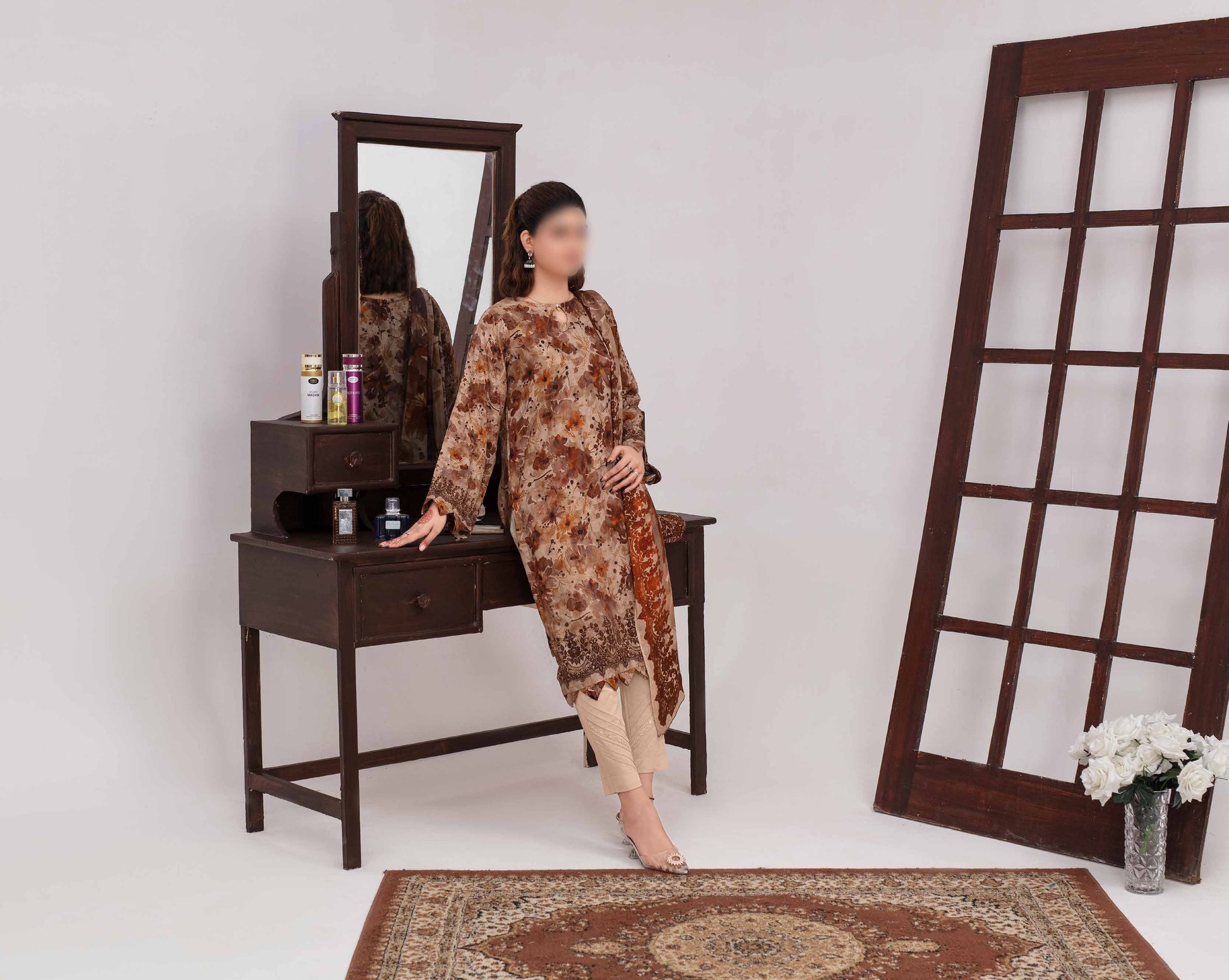 ALEEZAY Viscose EMB Shirt & Dupatta VOL - 2471 - Libaas Fabrics