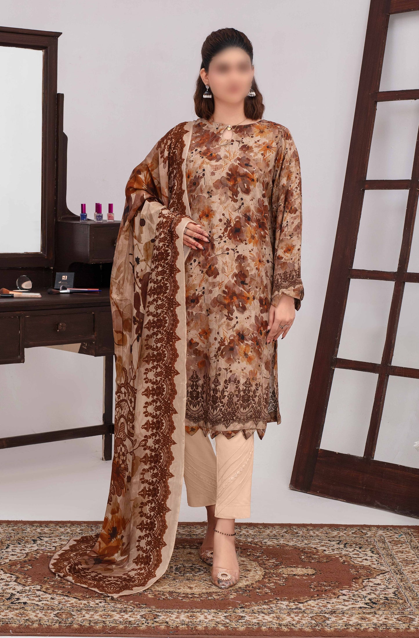 ALEEZAY Viscose EMB Shirt & Dupatta VOL - 2471 - Libaas Fabrics