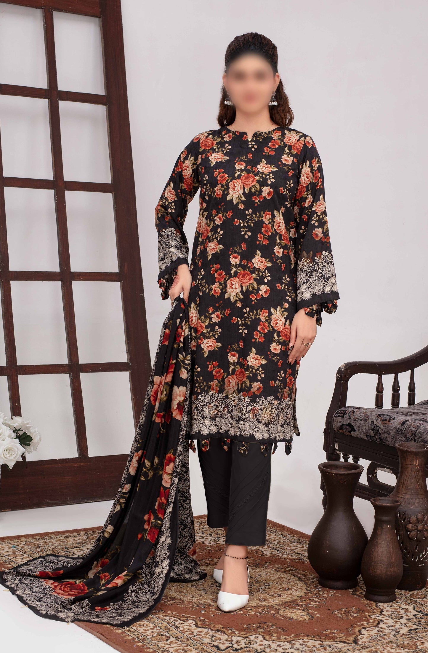 ALEEZAY Viscose EMB Shirt & Dupatta VOL - 2471 - Libaas Fabrics