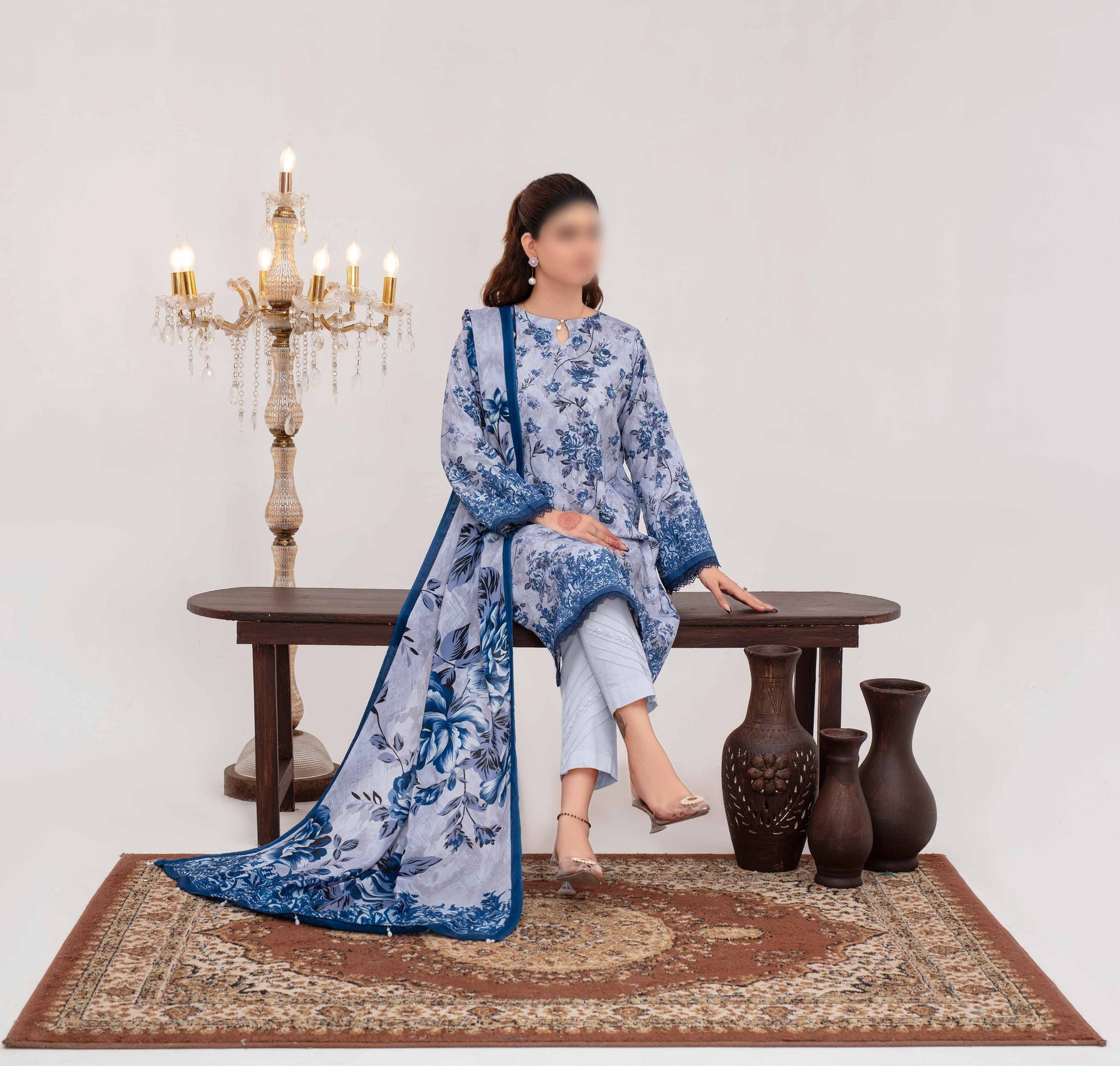 ALEEZAY Viscose EMB Shirt & Dupatta VOL - 2471 - Libaas Fabrics