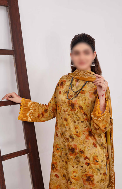 ALEEZAY Viscose EMB Shirt & Dupatta VOL - 2471 - Libaas Fabrics