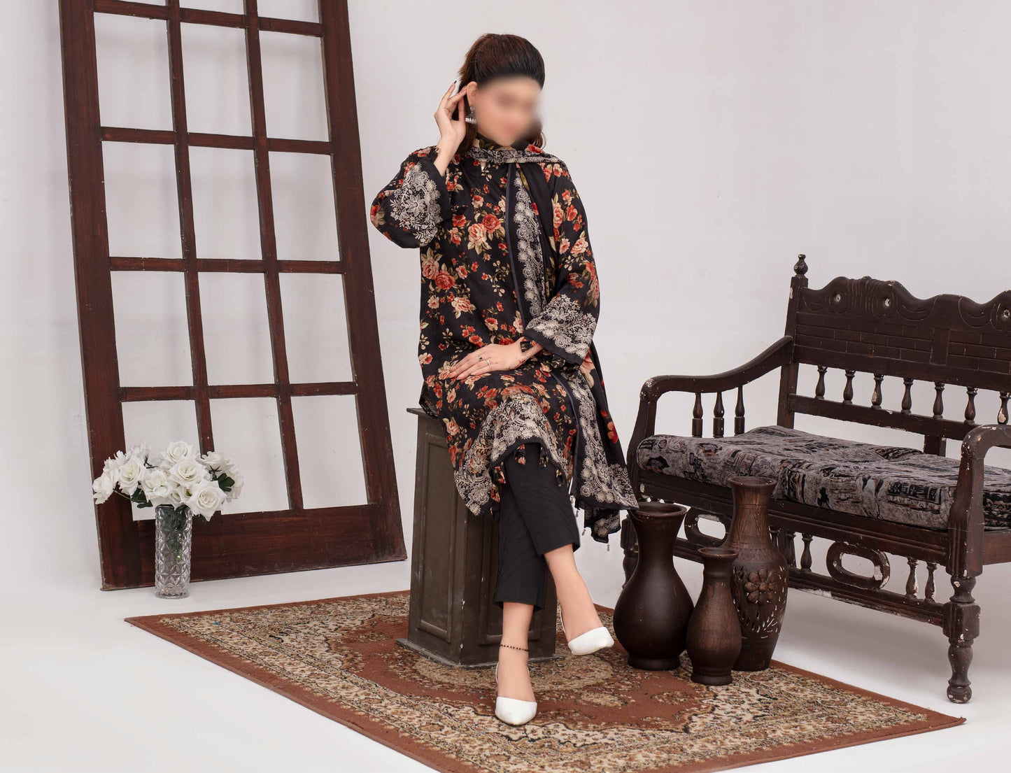 ALEEZAY Viscose EMB Shirt & Dupatta VOL - 2471 - Libaas Fabrics