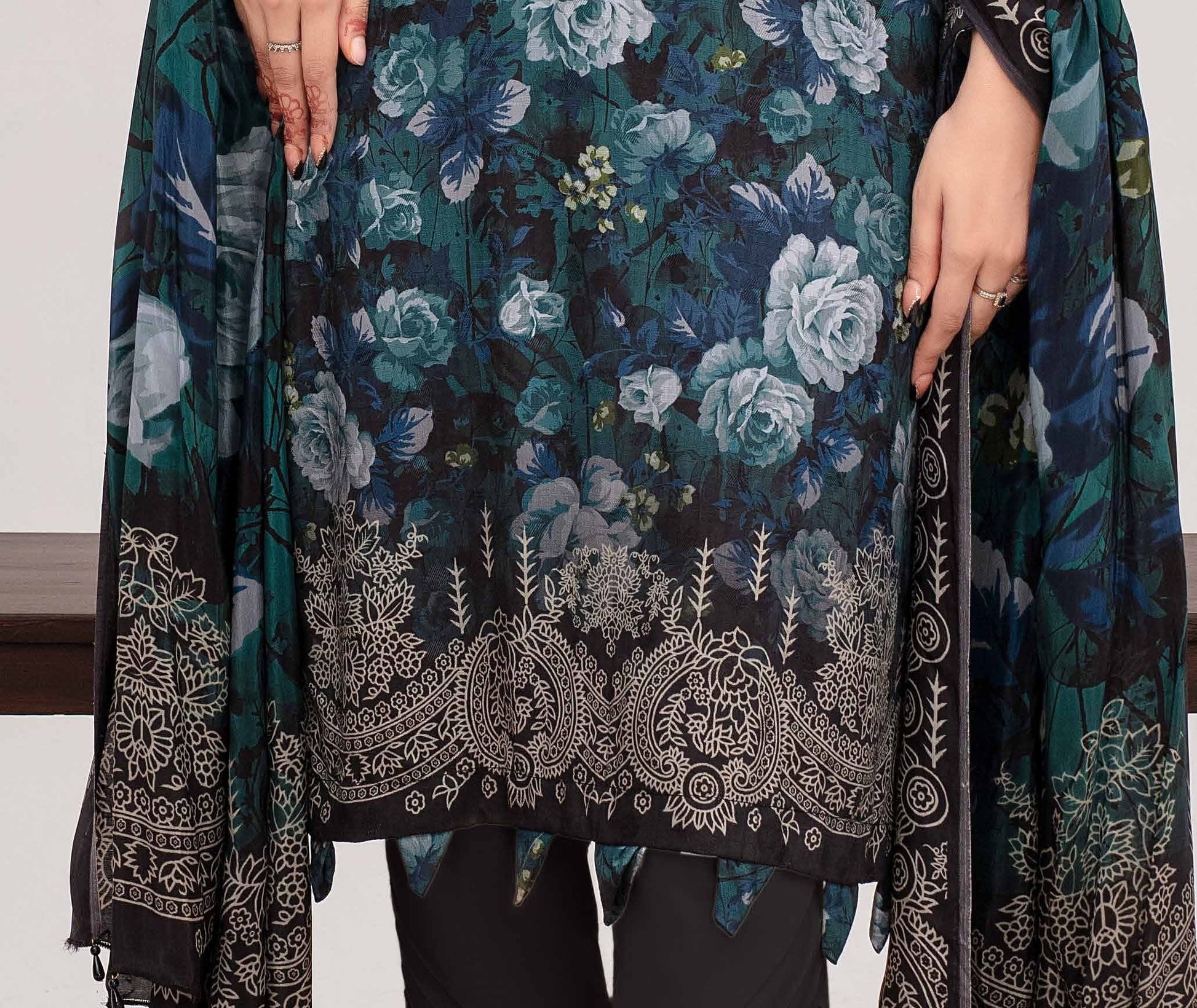 ALEEZAY Viscose EMB Shirt & Dupatta VOL - 2471 - Libaas Fabrics