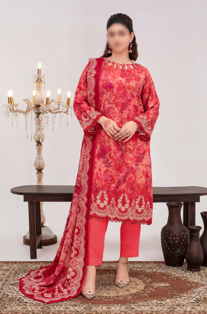 ALEEZAY Viscose EMB Shirt & Dupatta VOL - 2471 - Libaas Fabrics