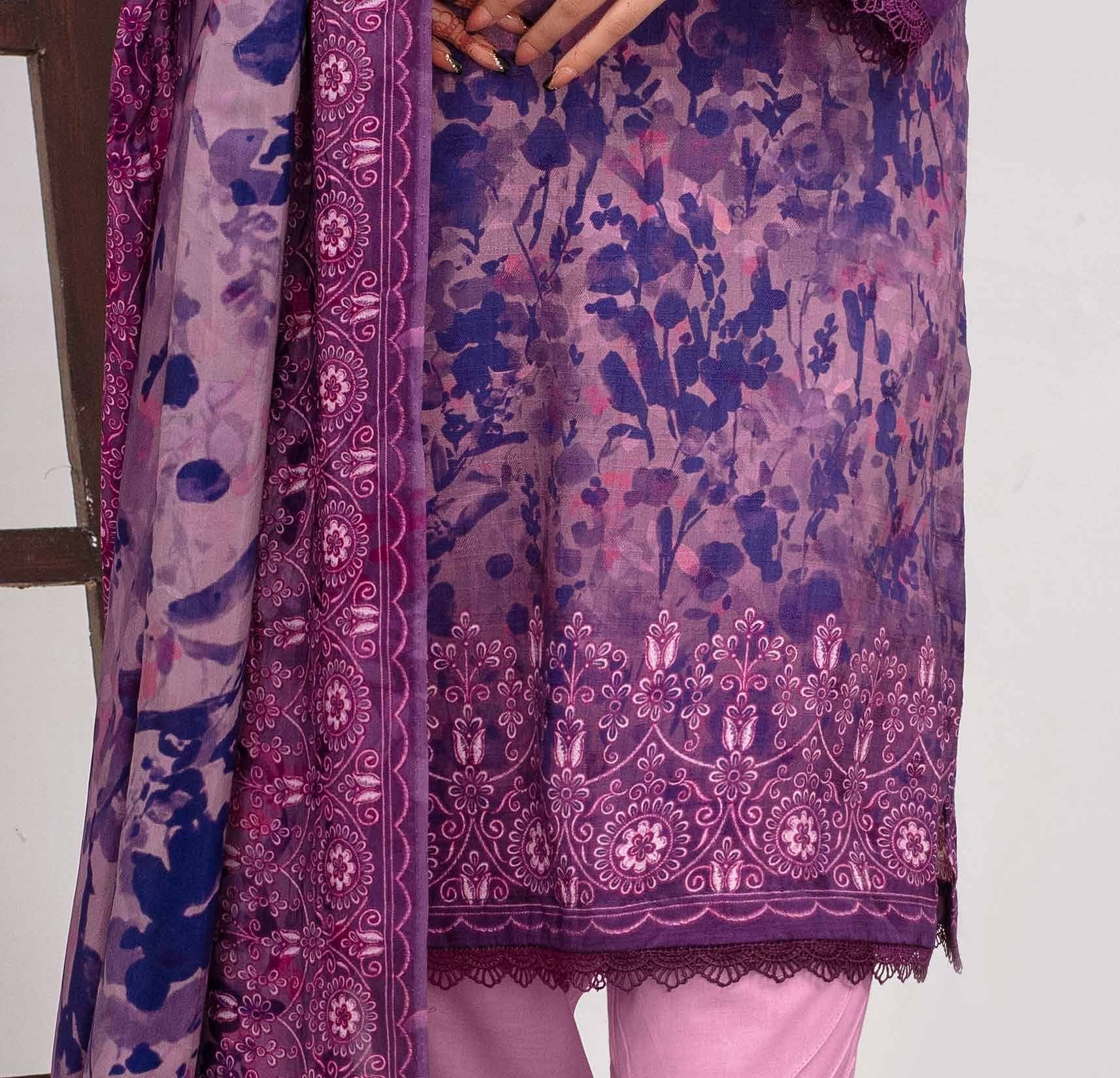 ALEEZAY Viscose EMB Shirt & Dupatta VOL - 2471 - Libaas Fabrics