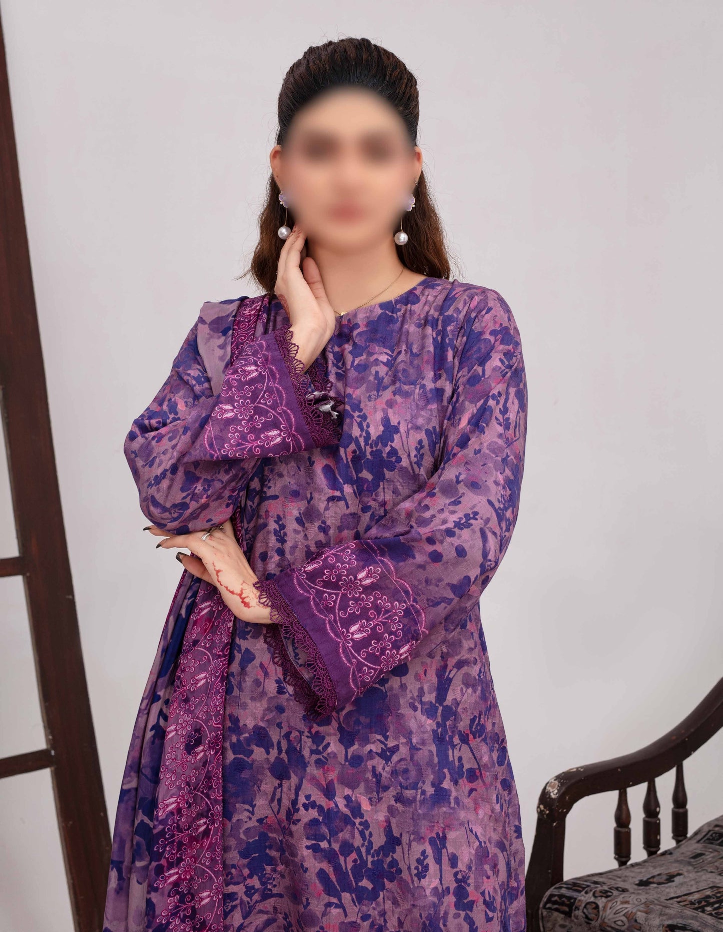 ALEEZAY Viscose EMB Shirt & Dupatta VOL - 2471 - Libaas Fabrics