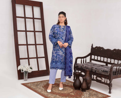 ALEEZAY Viscose EMB Shirt & Dupatta VOL - 2471 - Libaas Fabrics