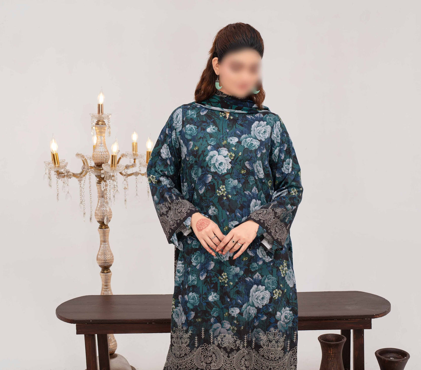 ALEEZAY Viscose EMB Shirt & Dupatta VOL - 2471 - Libaas Fabrics